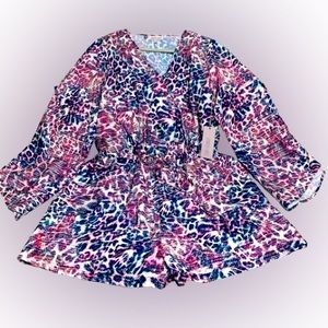 Jennifer Lopez Multicolor Animal Print Romper